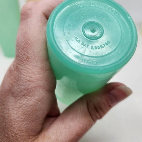 Tupperware Lot 1 #107 Cup 1954 4 #117 Tumblers 9oz Pastel Made in USA - Picture 8 of 10